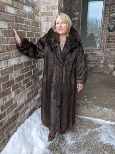 Ebony Beaver Fur Coat